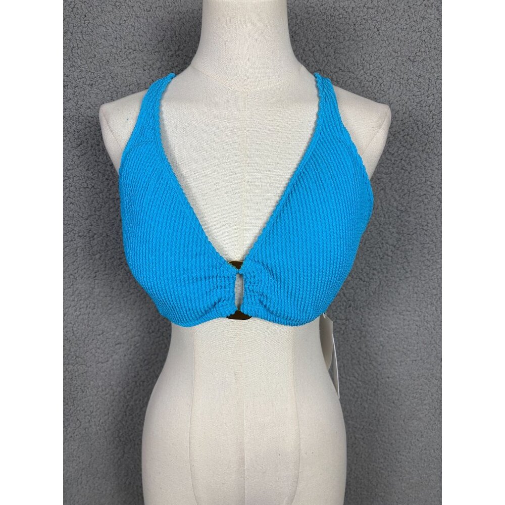 Bleu by Rod Beattie Women's X-Back D-Ring Bikini Top 38D Blue New With Tag's